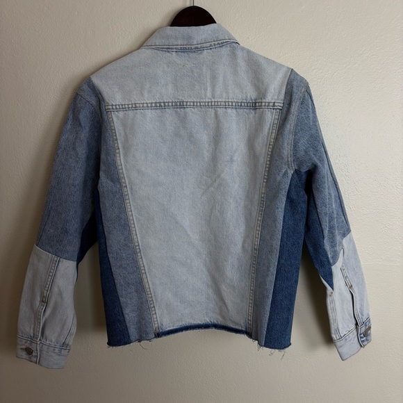 Levi’s Premium Ex Boyfriend Trucker Jean Jacket Banzi Blue Women Sz S 72736-0000 - Picture 4 of 6